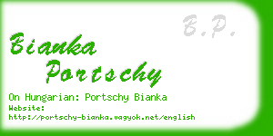 bianka portschy business card